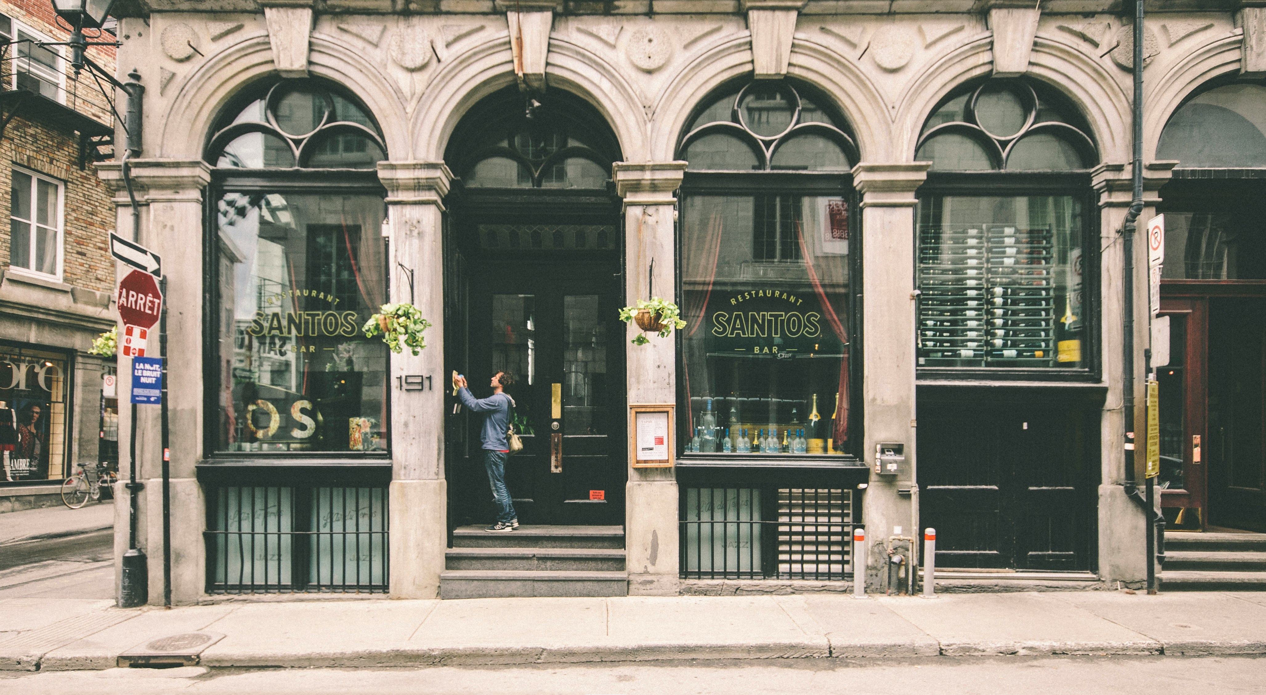 woman standing inside building